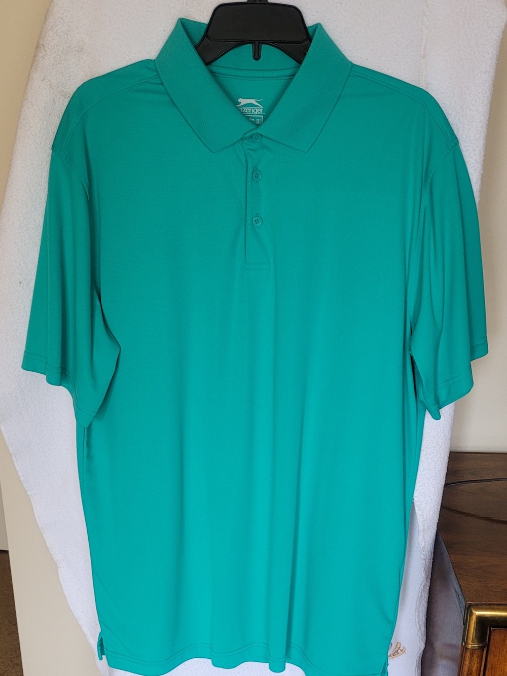 Slazenger Teal Green Short-Sleeve  Golf Shirt XL
